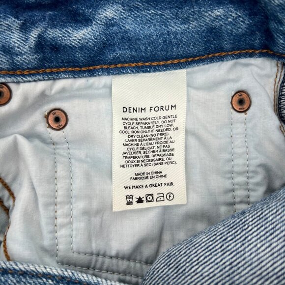 Denim Forum Blue Medium Wash Joni 90’s Hi-Rise Loose Jeans | Size 28 - Picture 7 of 10